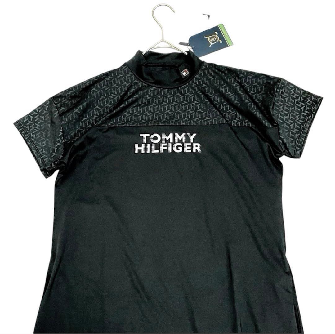 新品❗️ トミーヒルフィガーゴルフ M 半袖モックネックワンピース ブラック