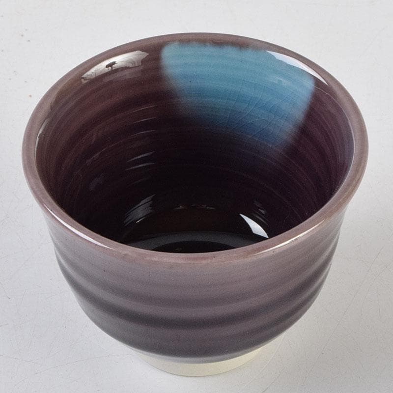 九谷焼　三代徳田八十吉　徳田正彦作　ぐい呑　共箱　V　9096