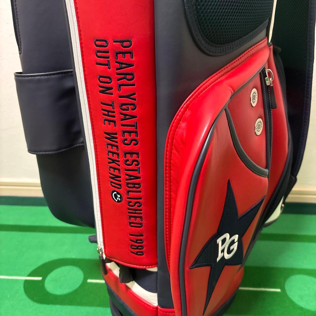 希少 限定 パーリーゲイツスタンドキャディバック トリコロールカラー