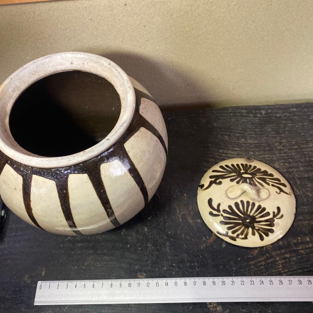 白丹波花文水指16cm19cm