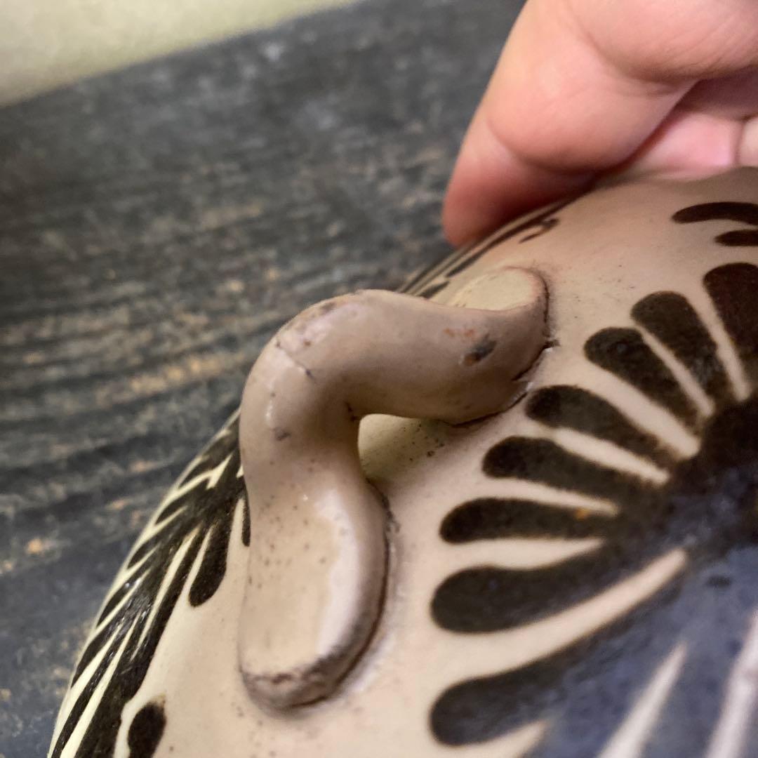 白丹波花文水指16cm19cm