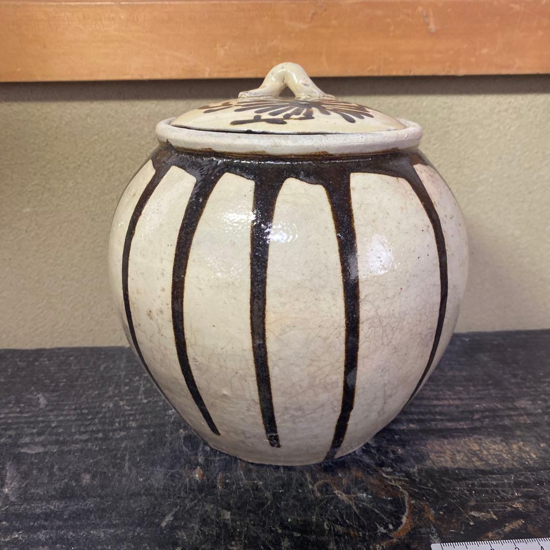 白丹波花文水指16cm19cm