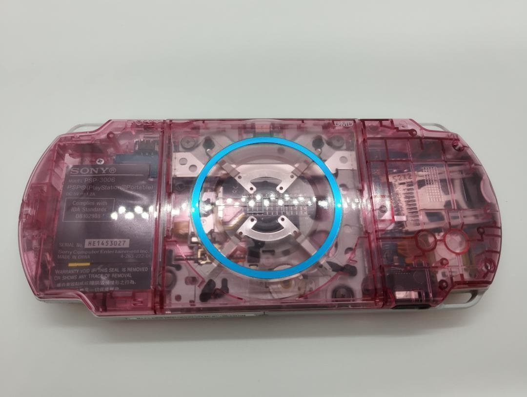 PSP 3000 すぐ遊べるセット【美品・カスタム】スケルトン　ピンク