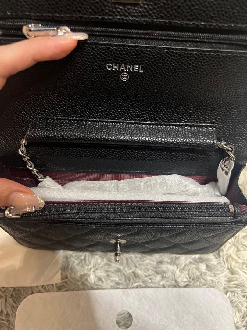 CHANEL シャネル　ノベルティ　ショルダーバッグ　チェーンウォレット　黒