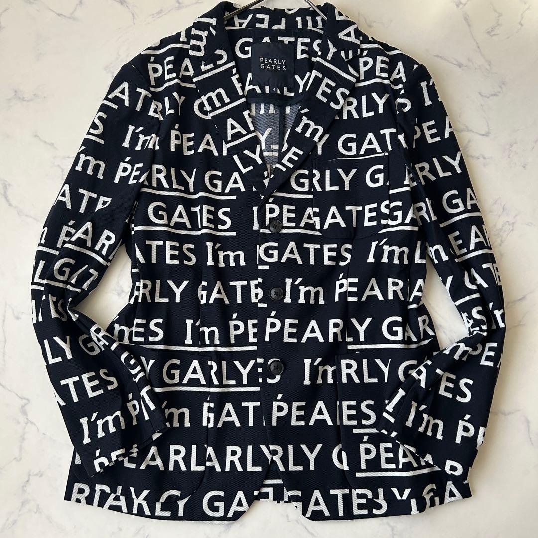 極美品 パーリーゲイツ 近年モデル ジャケット ストレッチ 総柄 テーラード