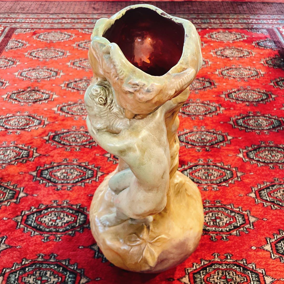 アーネスト・ブシエール　アール・ヌーヴォー　陶芸　美術品　芸術品　アンティーク