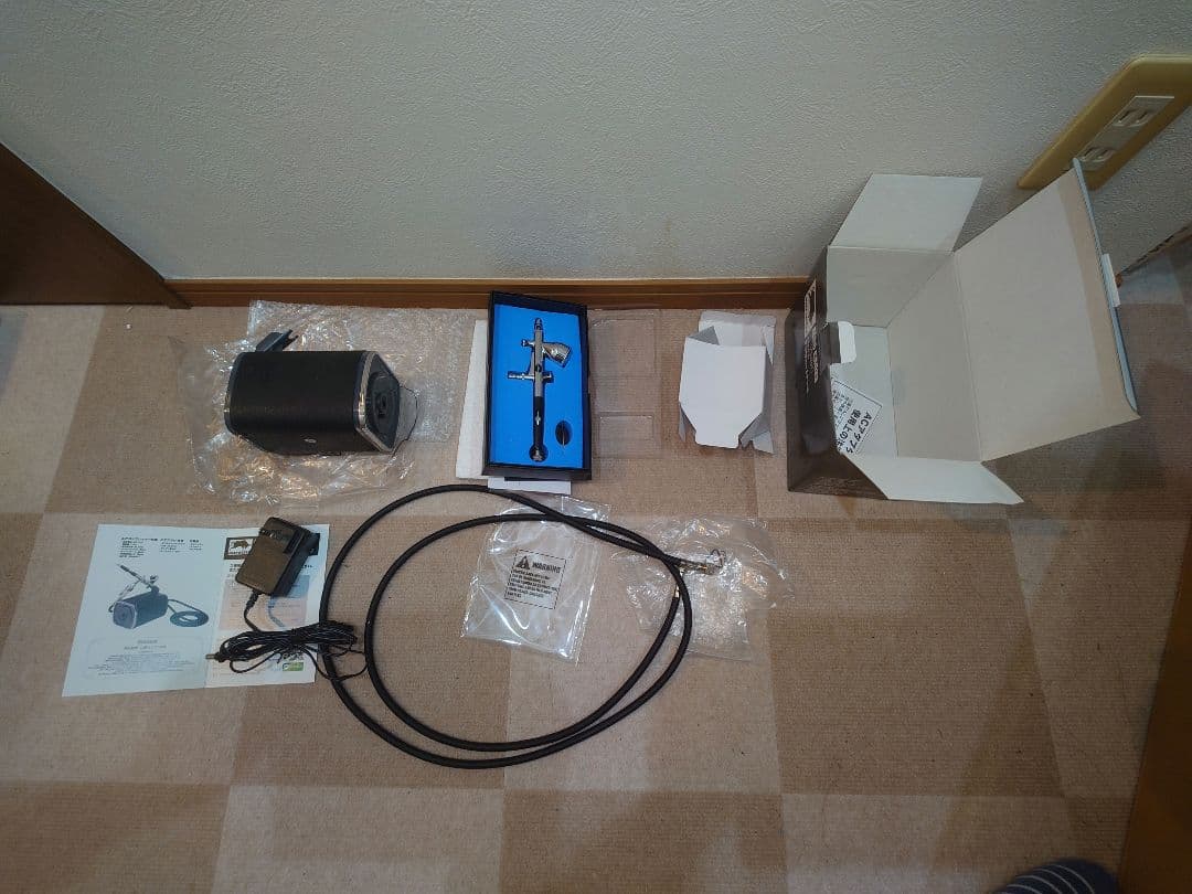 静音コンプレッサー エアブラシセット オーロックス エアロクロス クワイエット