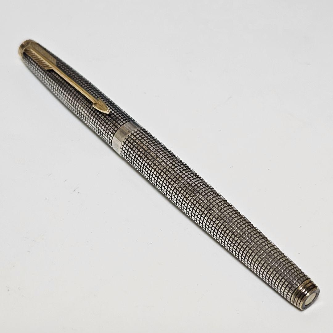 Parker 75 シズレ 格子柄 SV925 キャップ式 ローラーボール