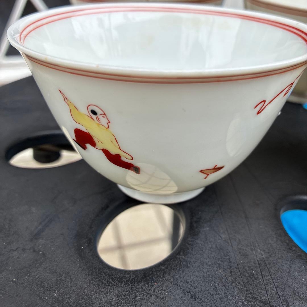 中国美術品　明成化年製　染め付け　仙人　レトロ