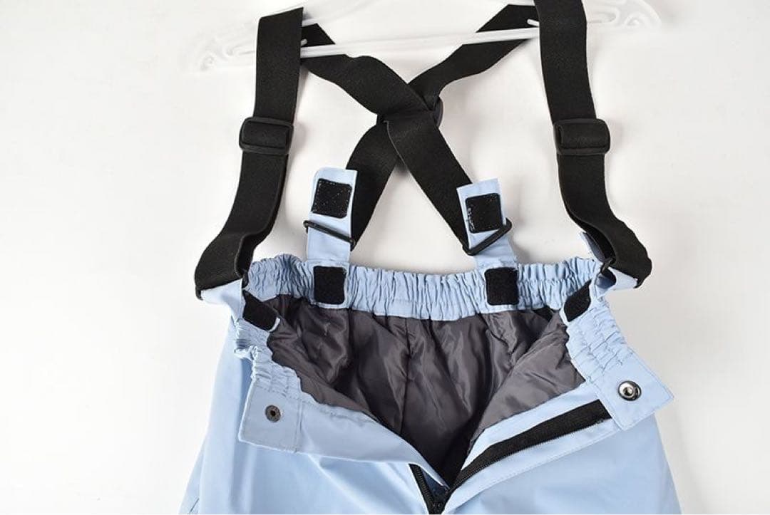 子供用スキーウェア 青系花柄 上下セット130cm