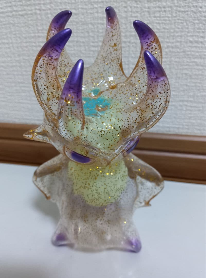 ペインターネット バッカルコーン クリアゴールドラメ　蓄光　ソフビ　フィギュア