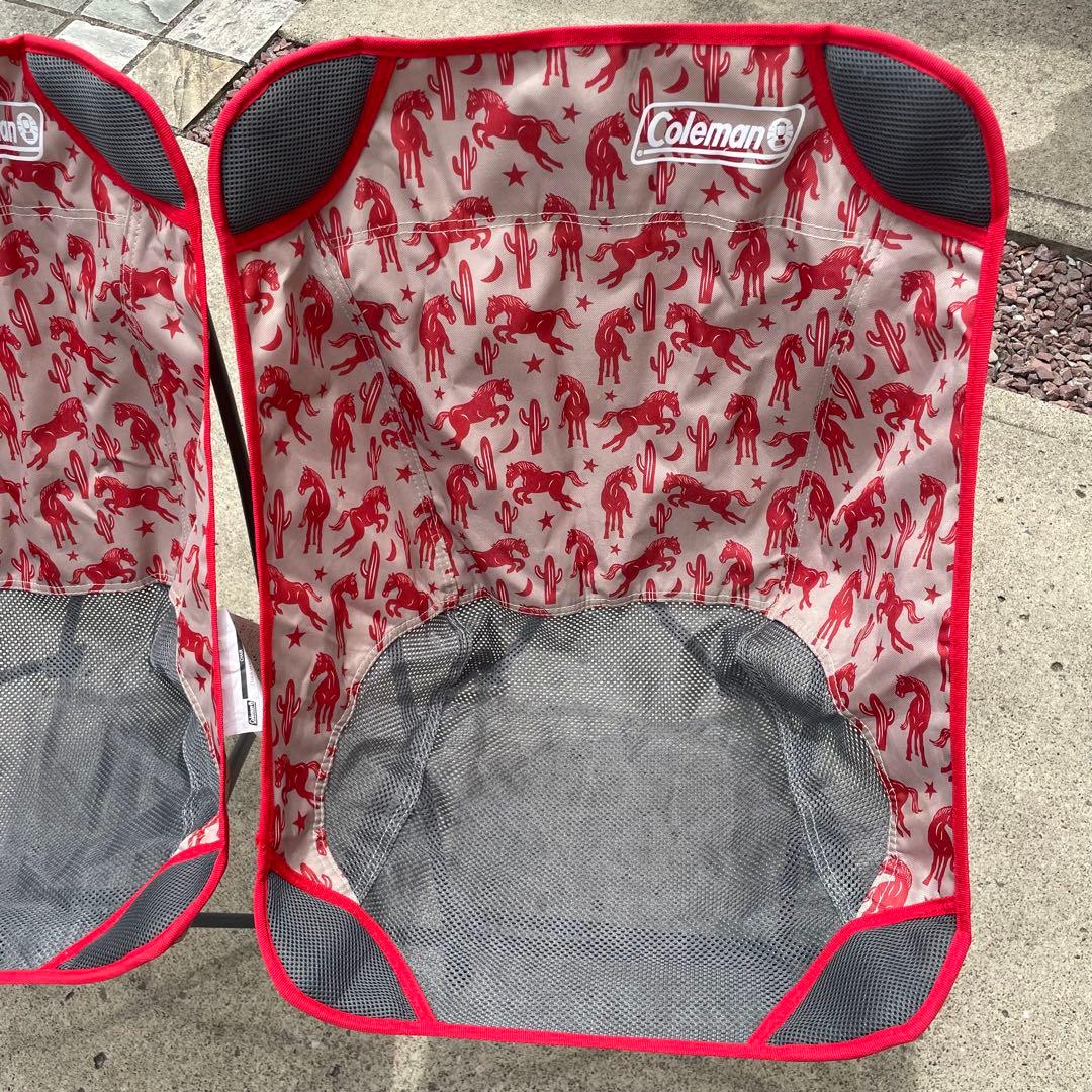希少　美品　Coleman ヒーリングチェア　テキサスレッド　真鍋太郎　２脚