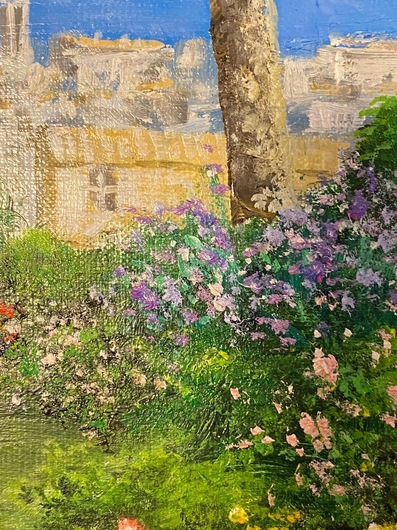 「真作」生田明「プロバンス」風景画　油彩画　額装　サイン有り　F4号