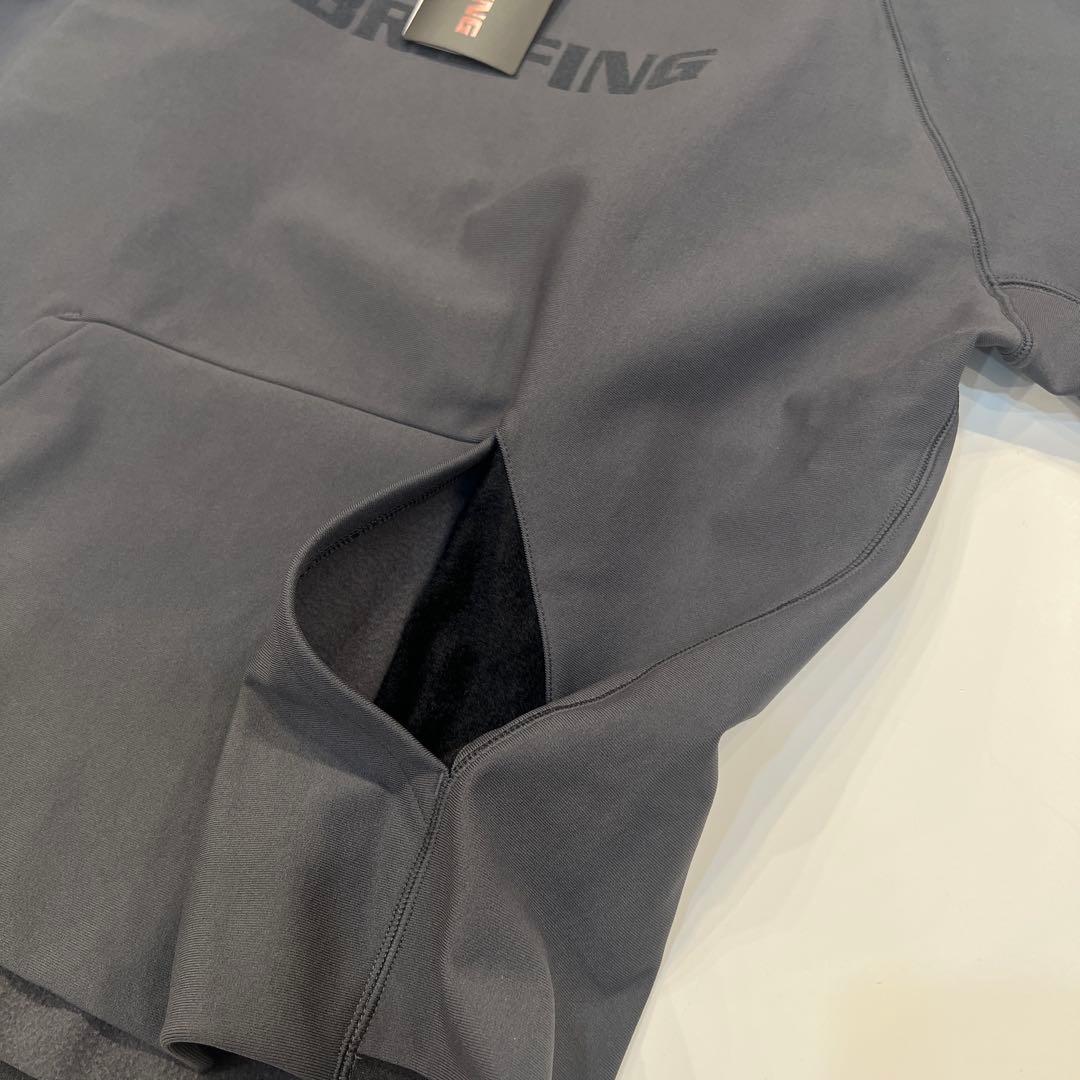 新品　BRIEFING MEN’S LOGO HOODIE チャコール M