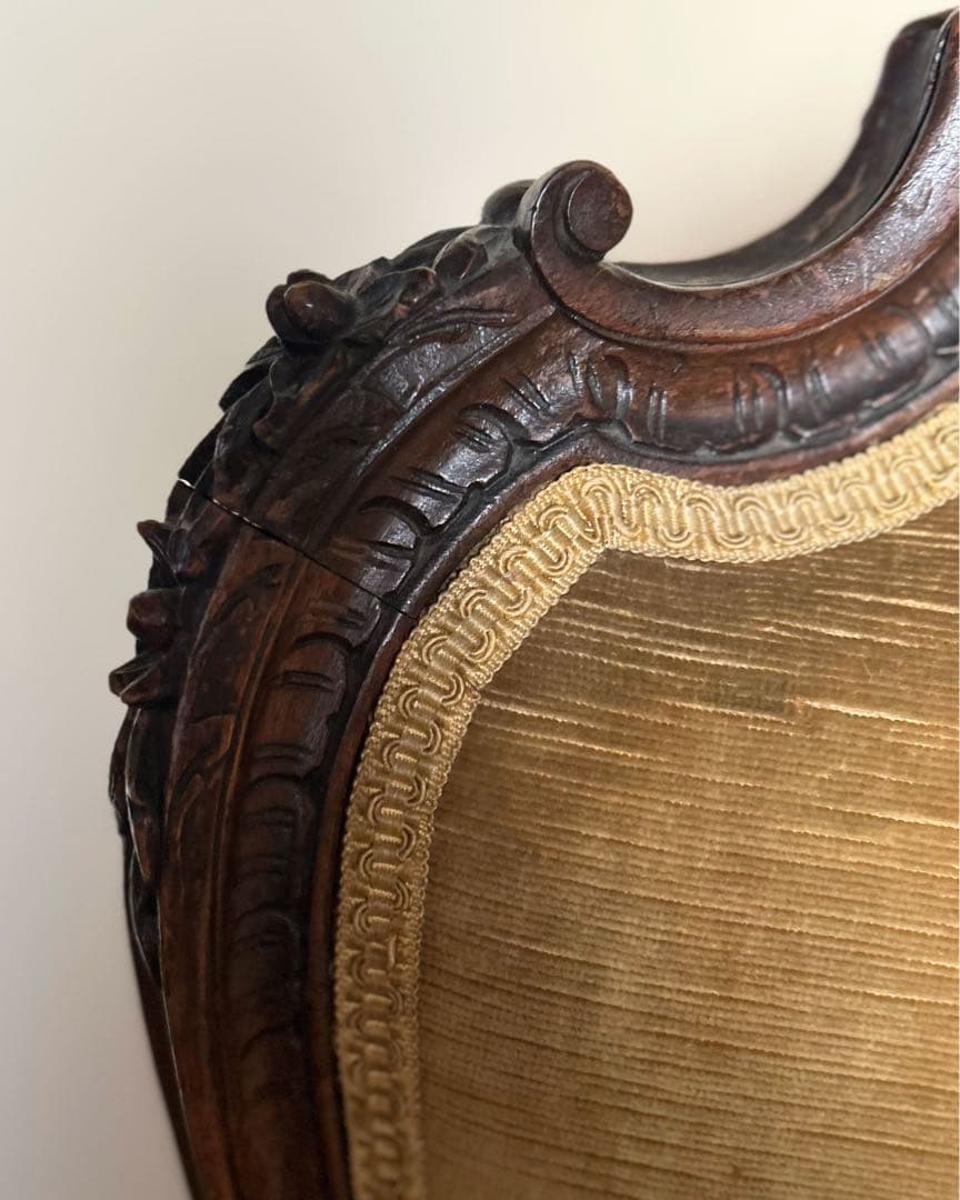 アンティーク アームチェア フランス様式 19世紀末｜修復前 低座