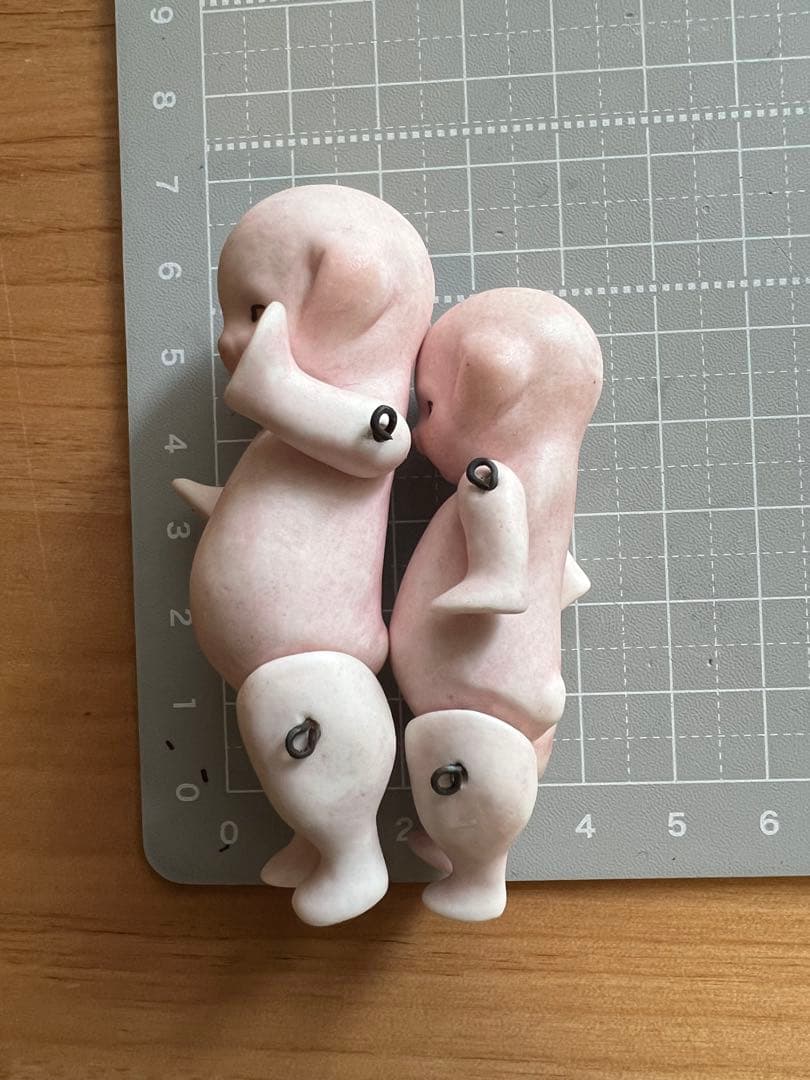 【アンティーク】ドイツ製 オールビスク 子豚ちゃんペア