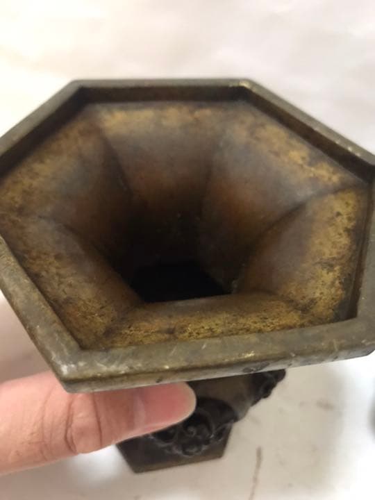 香爐古銅製「中尾貞宗製造」時代物古美術品，書房置物