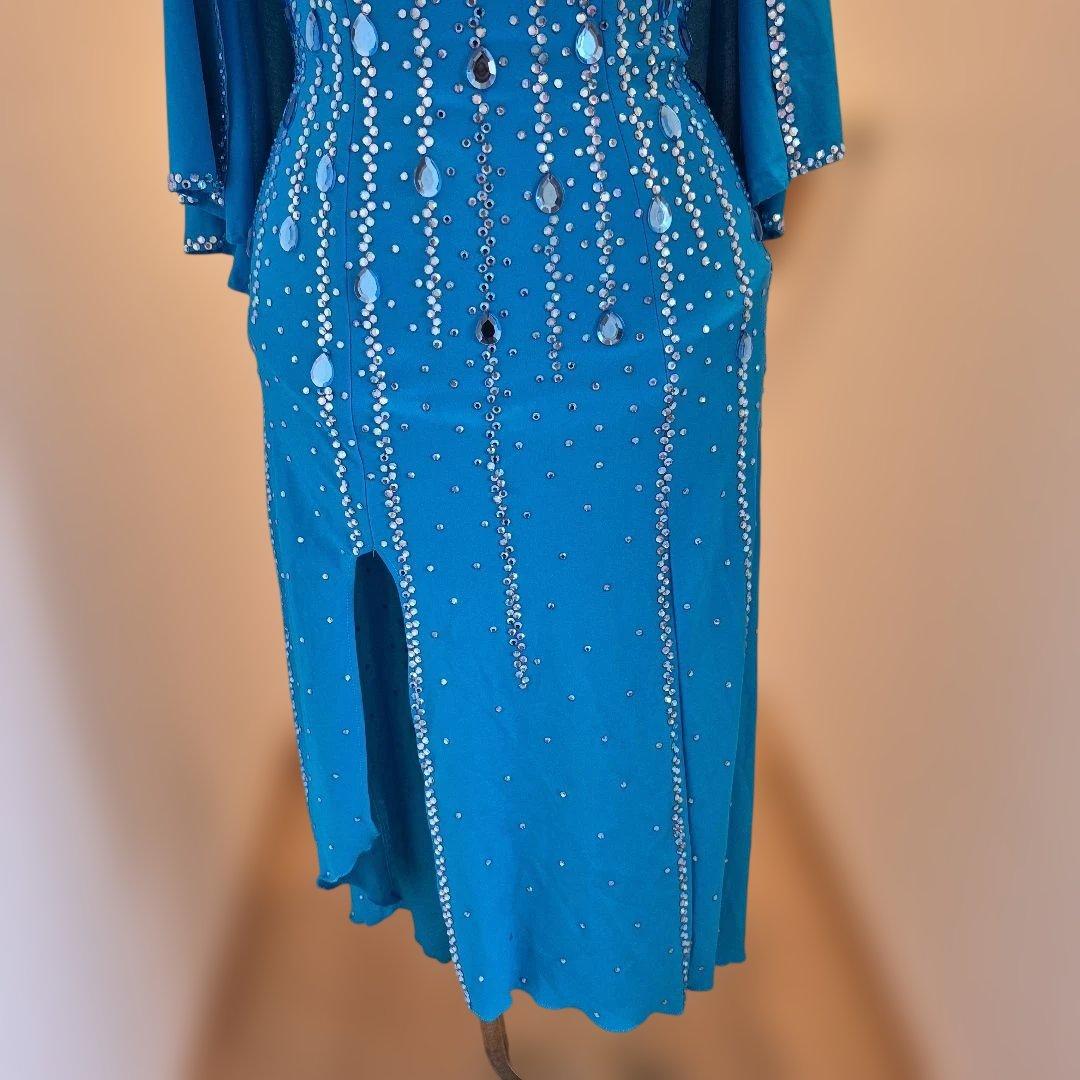 社交ダンス　ラテンドレス　青　S～M