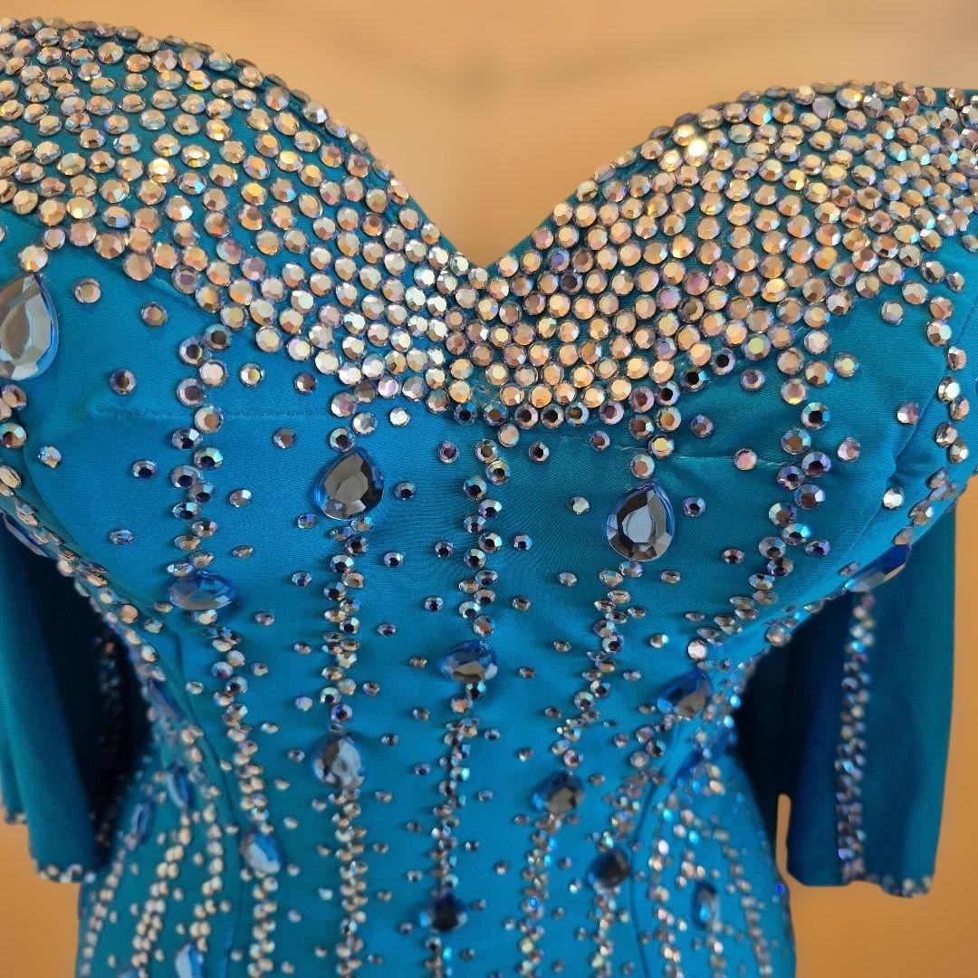 社交ダンス　ラテンドレス　青　S～M