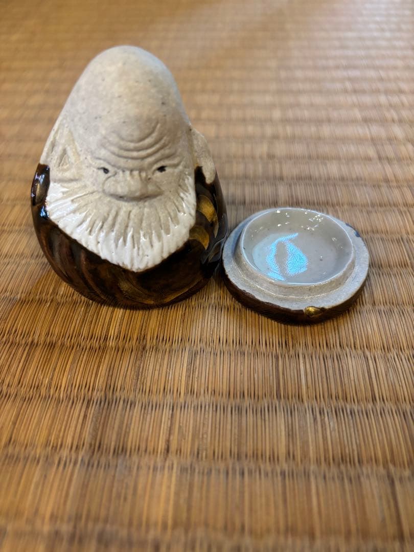 茶道具　香合　寿老人　膳所焼