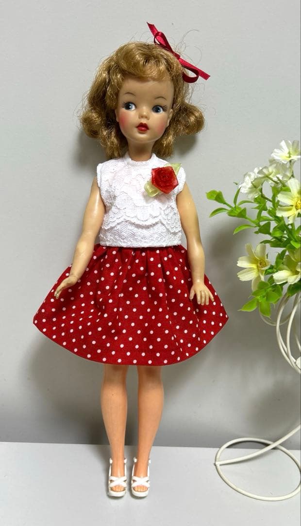 ハンドメイド　タミーちゃんサイズ　ドット柄のスカート