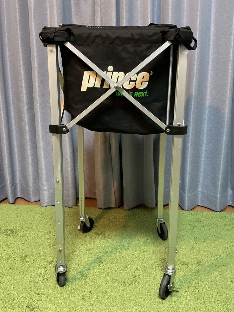 オススメ！Prince テニスボールカート 折りたたみ式 ケース付き