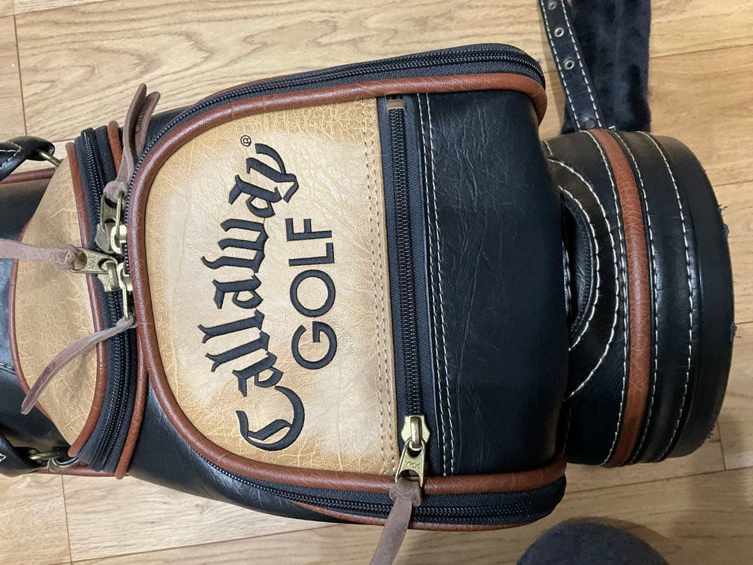 キャロウェイ キャディバッグ《8.5型》カート 3分割 ブラック レザー