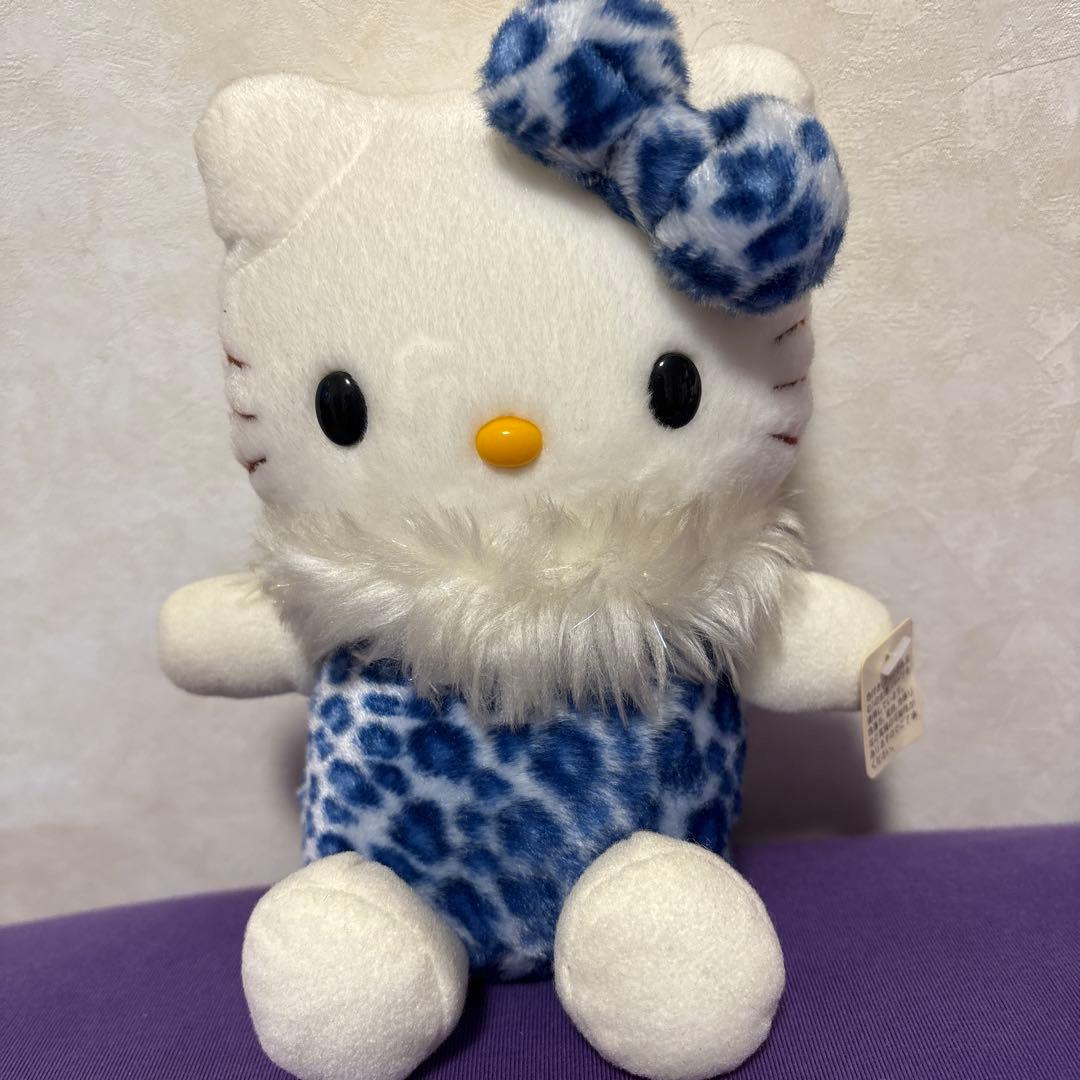 ハローキティ ぬいぐるみ ヒョウ柄 オレンジ