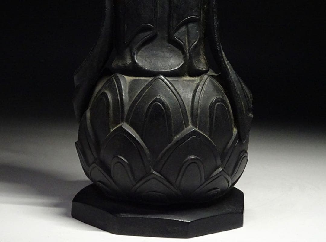 飛鳥 白鳳 金銅仏 観音菩薩立像 蓮華座 念持仏 仏像 仏教美術 骨董 古美術