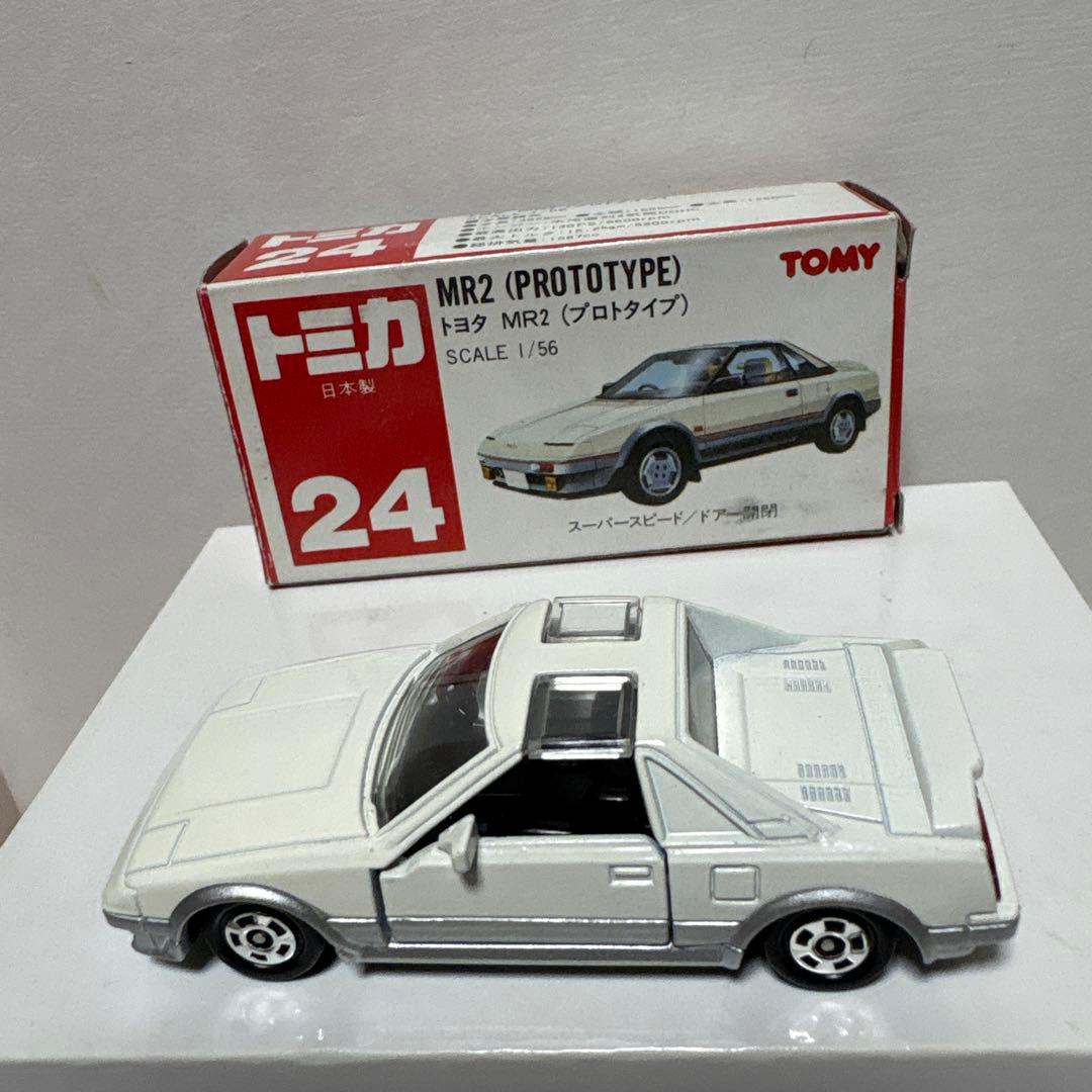 トヨタ MR2 (プロトタイプ) 日本製トミカ 赤箱 No.24