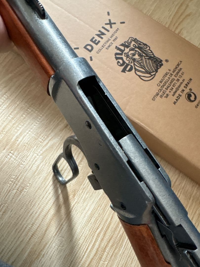 DENIX モデルガン シルバー/ブラウン ウィンチェスターM1892