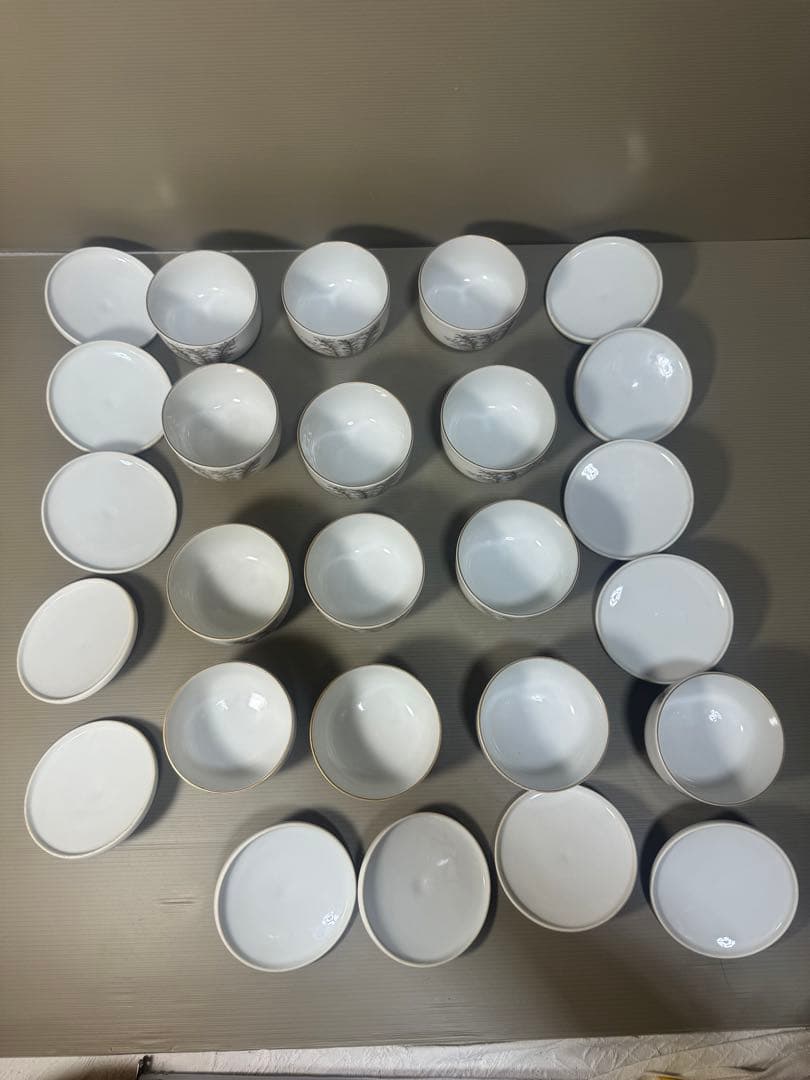 2301 深川製磁　茶器セット　急須2客　湯呑蓋付13客