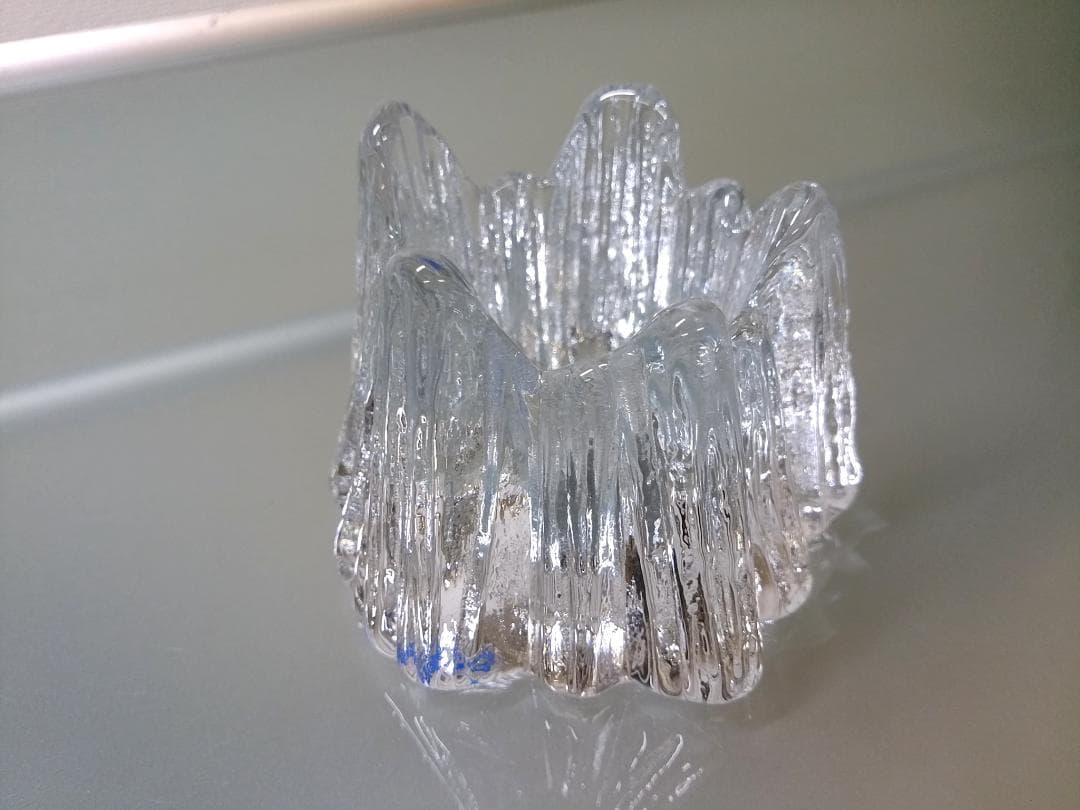 nybro sweden ニーブロー クリスタル ボルケーノ キャンドルホルダー
