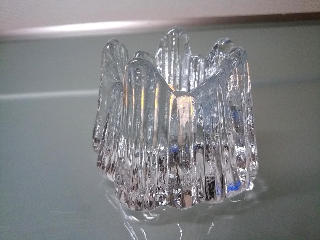 nybro sweden ニーブロー クリスタル ボルケーノ キャンドルホルダー