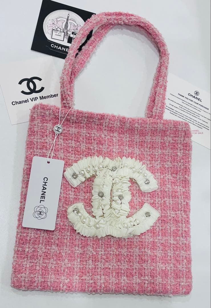 CHANEL トートバッグ　フリル　ビッグココ　シャネルノベルティ　ショルダー