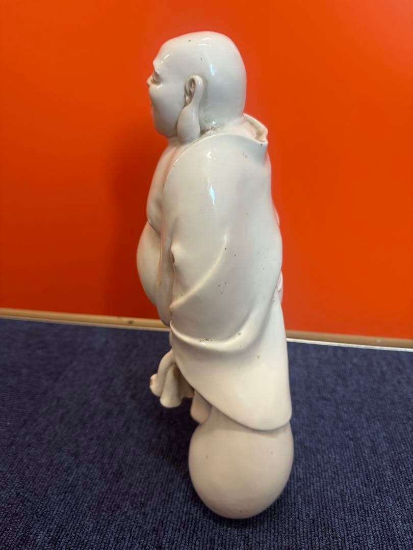 1620 縁起物 陶器 七福神 布袋様 布袋尊様 置物 骨董品 陶磁器 白磁