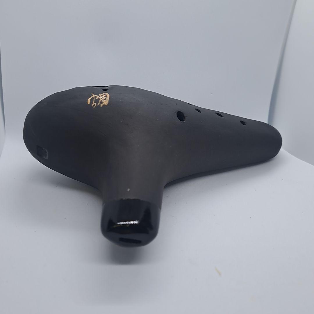 【希少】【ひぐらし 蜩 オカリナ】黒陶製 アルトＣ管