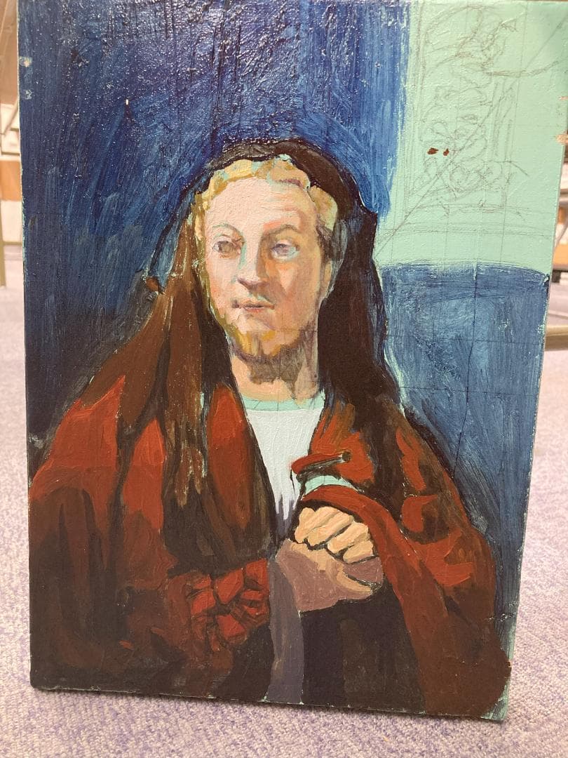 イエス・キリストの肖像画（油彩F4号333✖️242㎜）額装なし