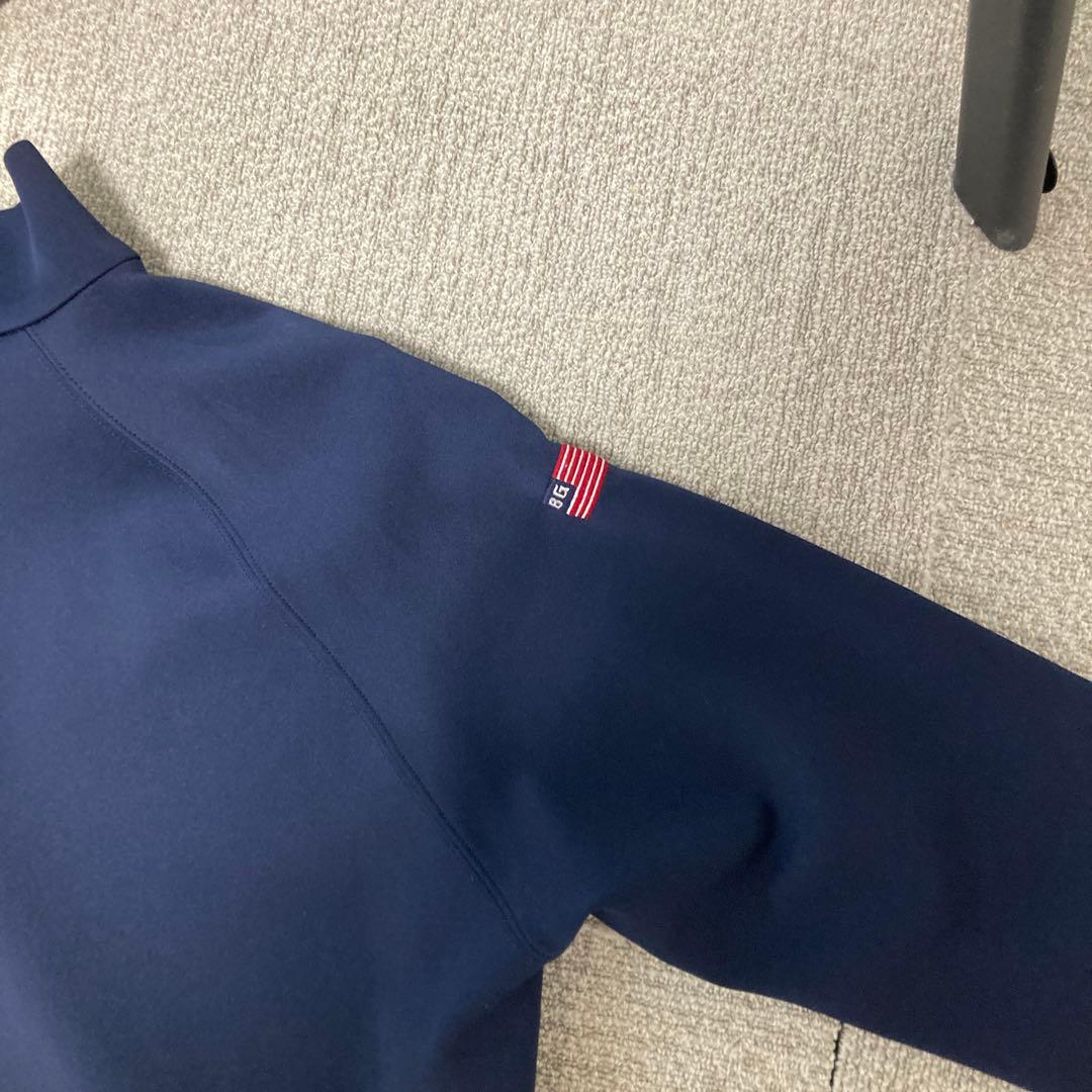 BRIEFING ネイビー ハーフジップジャケット