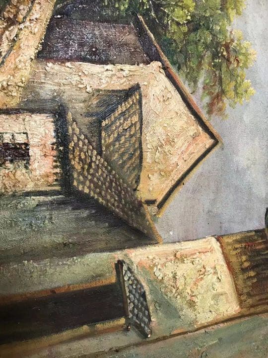 梅原龍三郎　油彩　中川一政鑑定