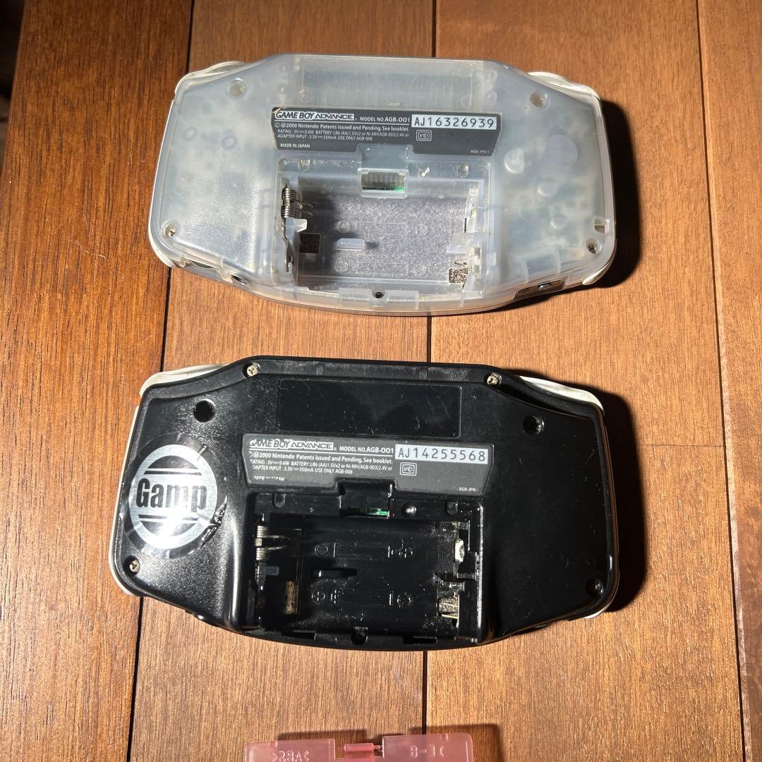 ゲームボーイアドバンス　クリア　ブラック　電池カバー　ジャンク品