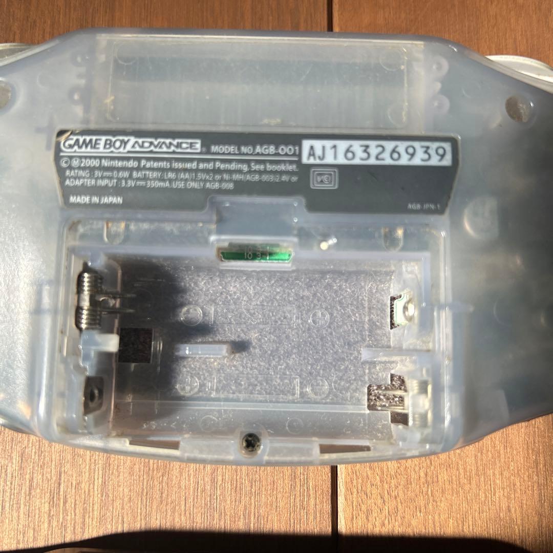 ゲームボーイアドバンス　クリア　ブラック　電池カバー　ジャンク品