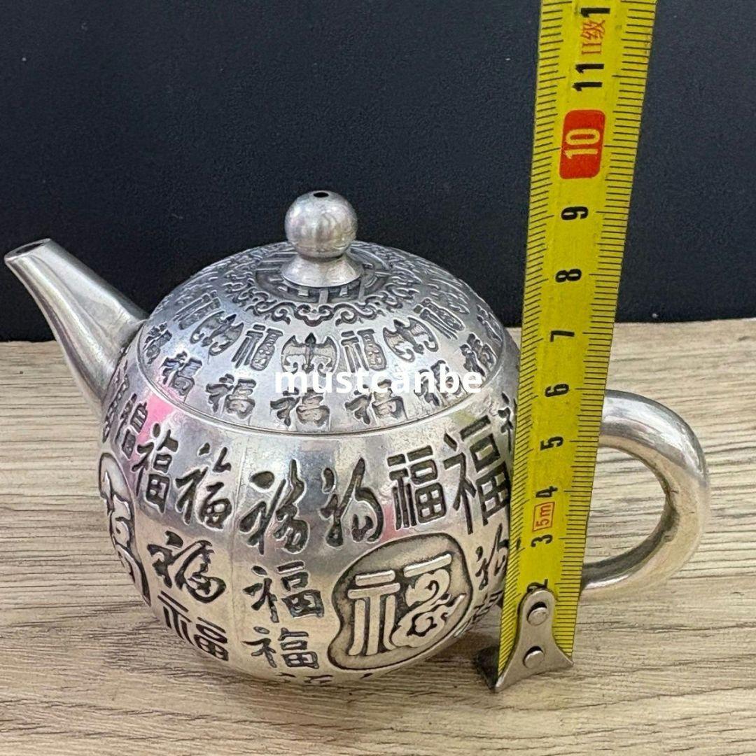 銅器 茶壺 百福茶壺 茶道具 煎茶器 装飾品 工芸品 置物