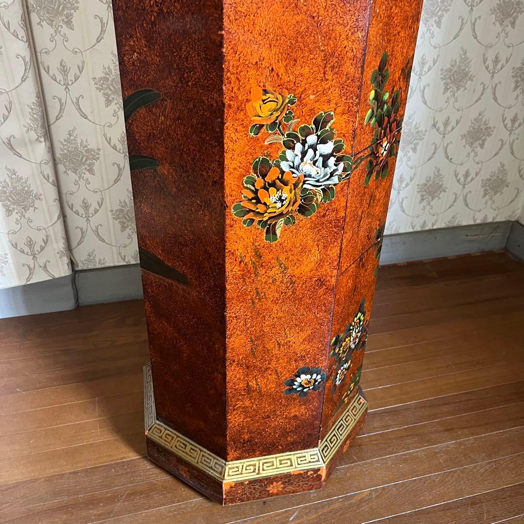 【アンティーク】中国家具 宝石棚 花鳥画 箪笥 チェスト 8杯 飾り棚 古家具