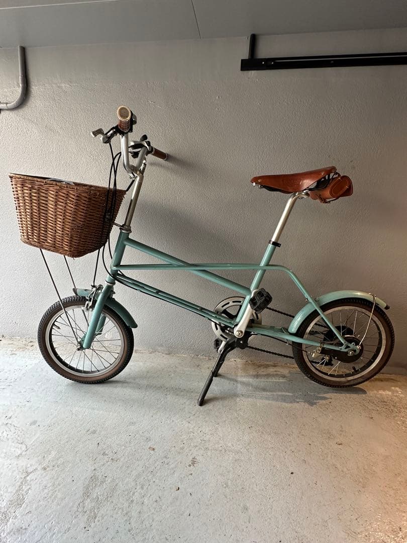 アサヒサイクル 小径自転車 BROOKSサドル、グリップ、バッグ