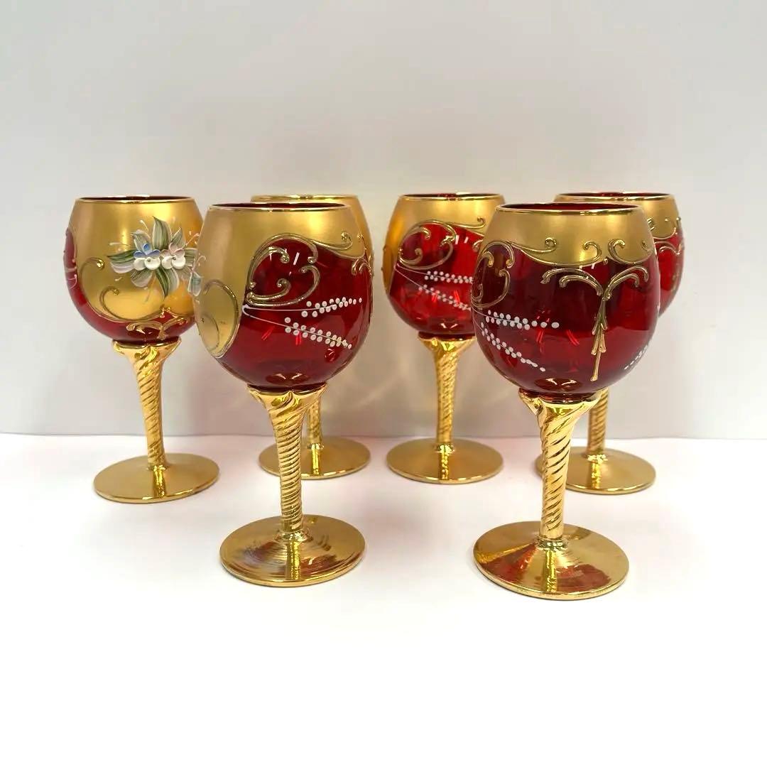 ヴェネチアングラス　ワイングラス 6個セット