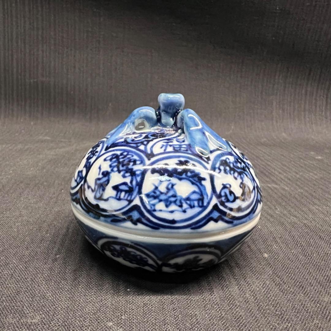 〇Ea右1021 香合 祥瑞蜜柑  五山窯 香道具 茶道具 共箱