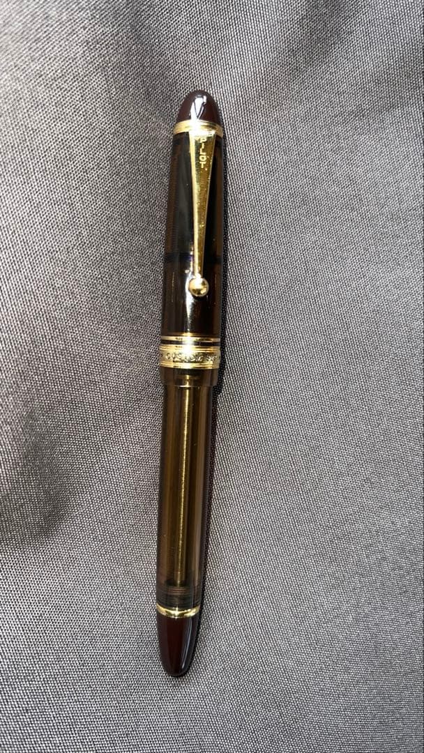 パイロット　PILOT カスタム823 万年筆 アンバー F細字 14K