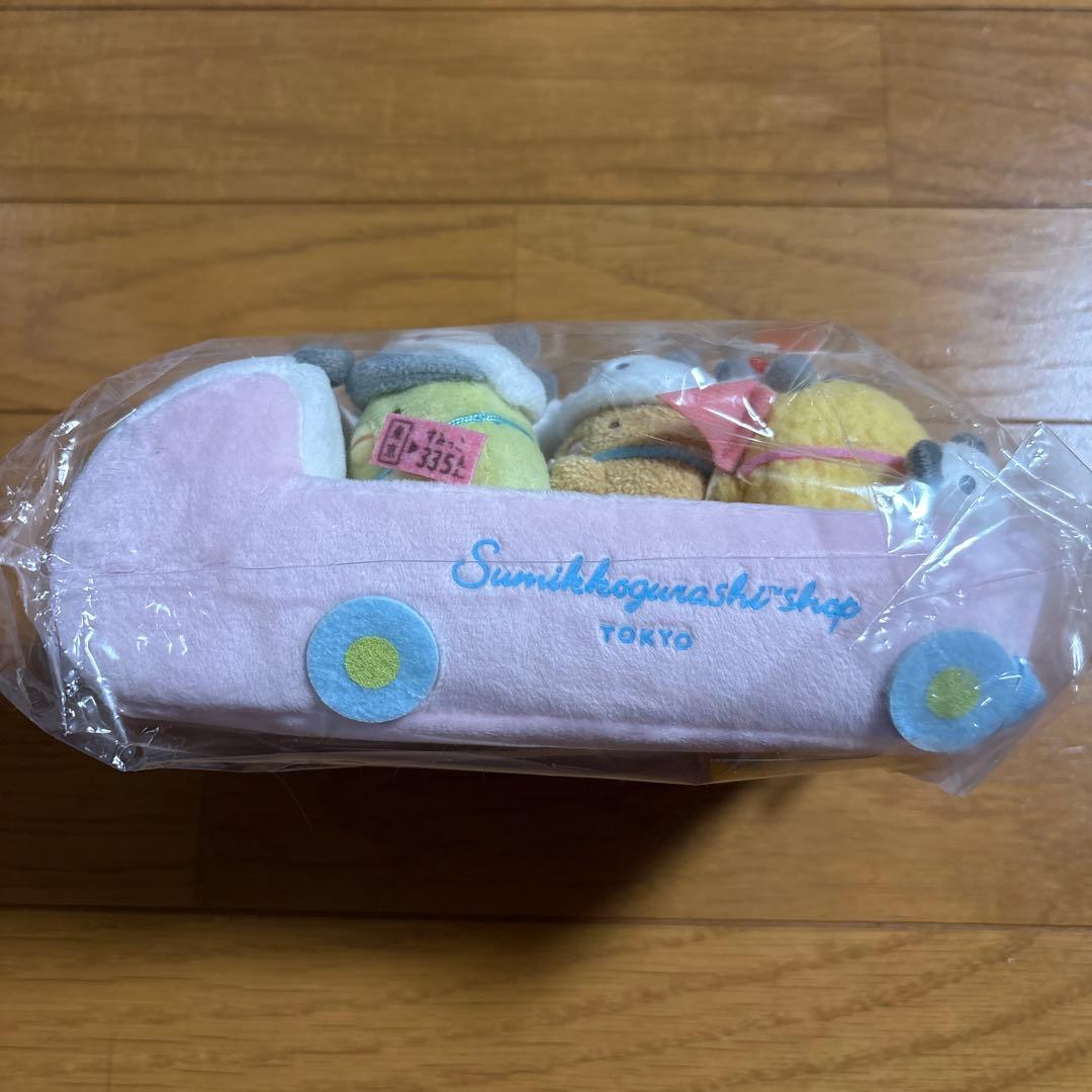 すみっコぐらし　東京駅店3周年　ぬいぐるみ　パンダ観光バス　てのりぬいぐるみ