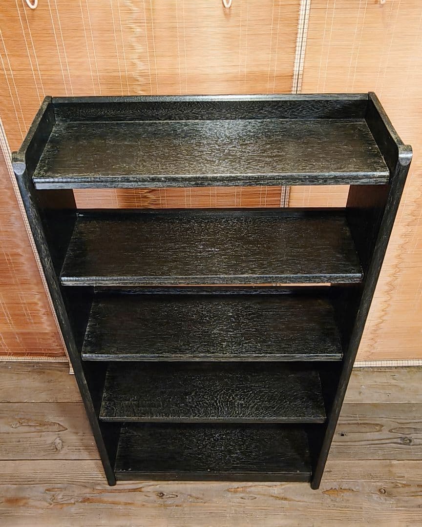 木製本棚5段　オープンラック　昭和レトロ　古家具